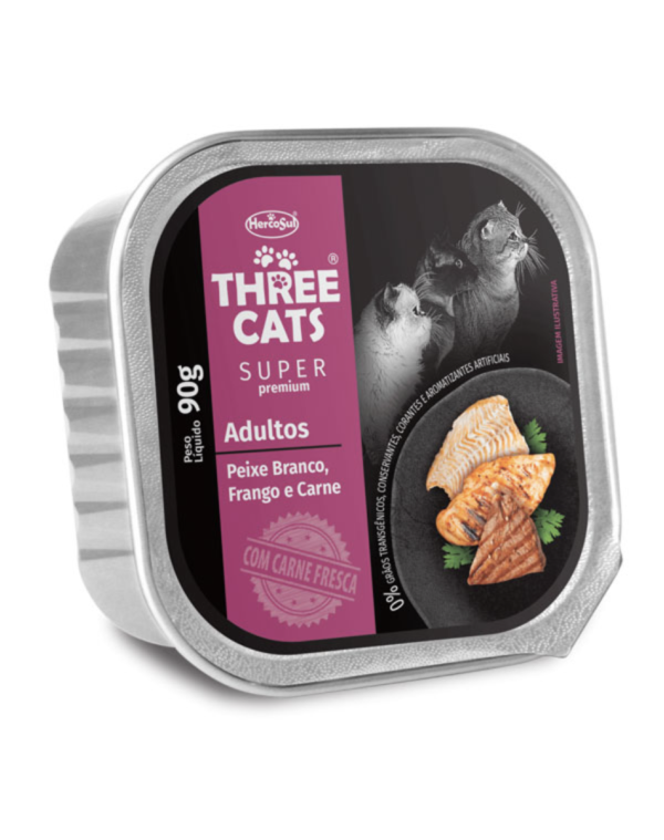 Paté Three Cats Adulto Carn